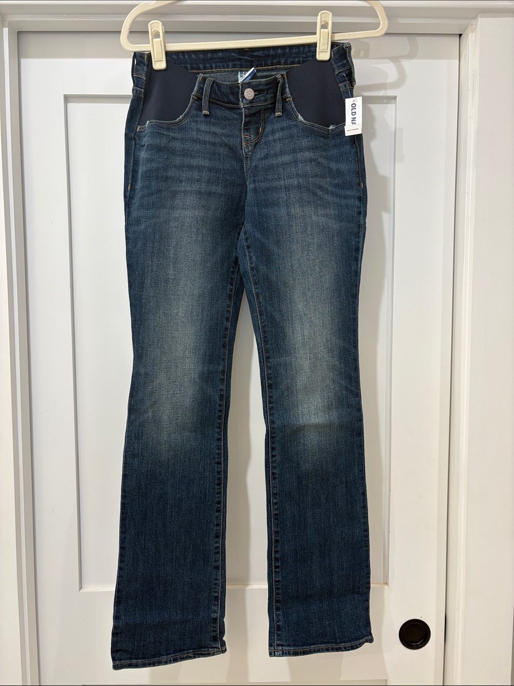 Old Navy Women's Dark Blue Boot Cut Maternity Jeans